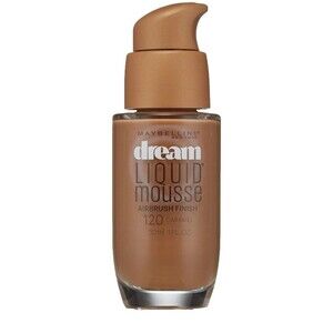 Maybelline Dream Liquid Mousse Foundation 120 Caramel Airbrush Finish Sealed NOS